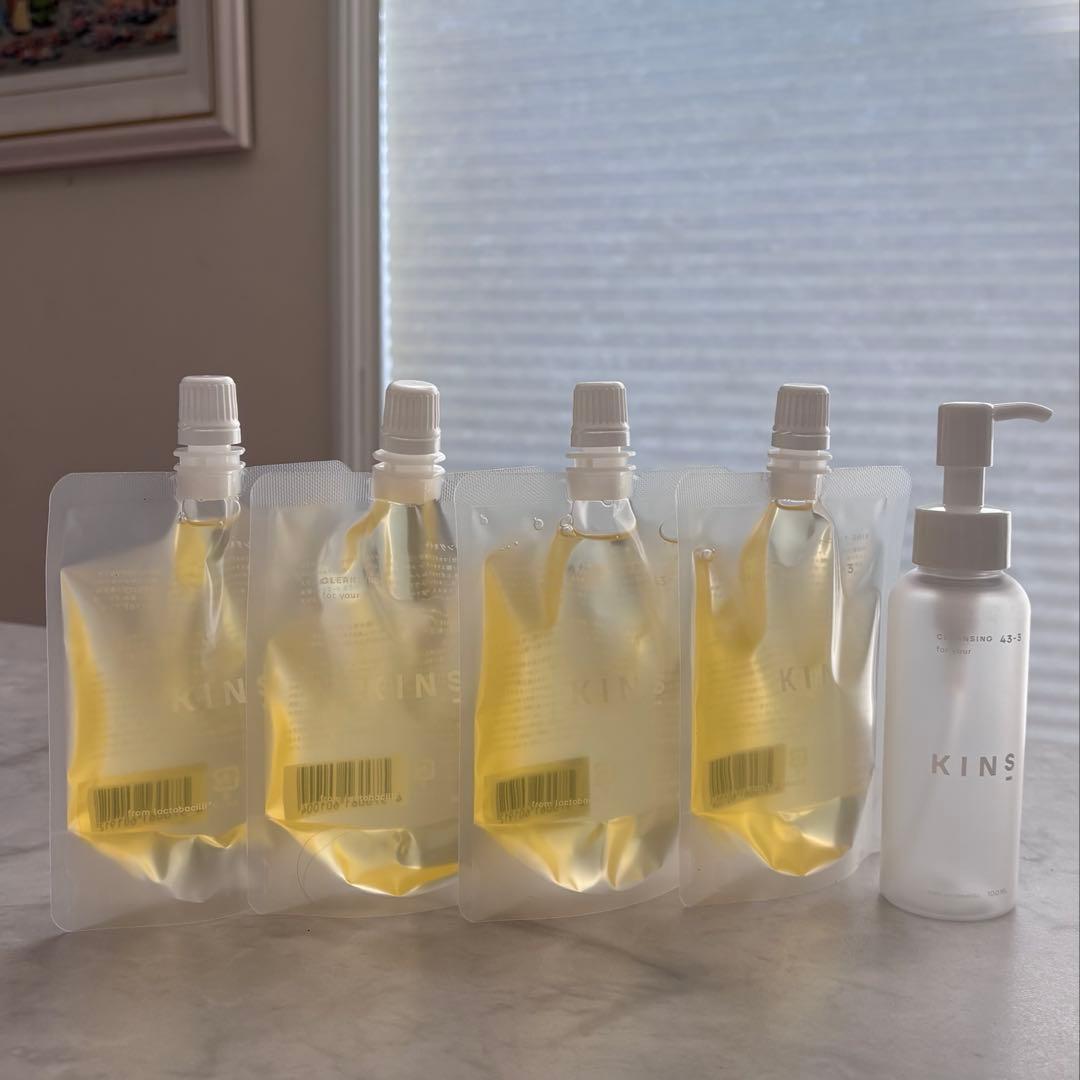 【新品未開封品】 KINS クレンジングオイル 100ml 4本+詰め替えボトル
