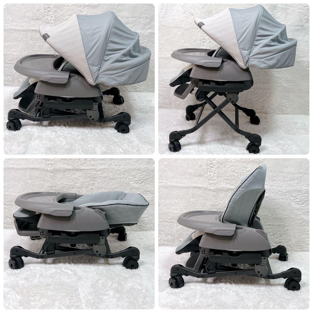 【美品】　Combi 　NEMULILA ＋L ハイローチェア　手動