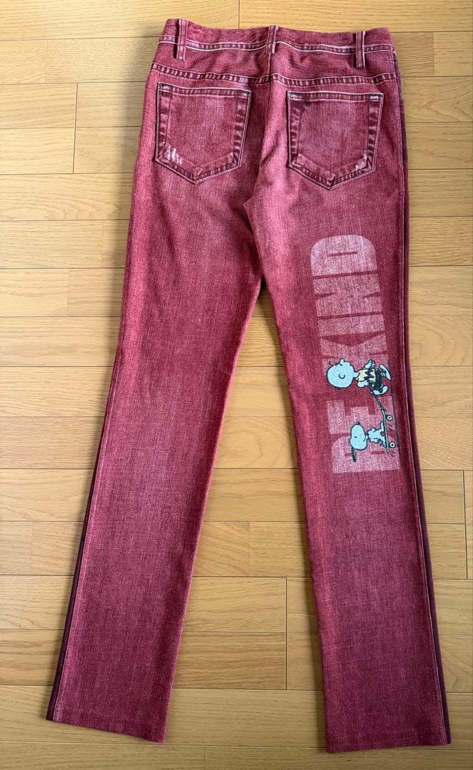 CASTELBAJAC (新品、未使用)スヌーピー 赤 デニムパンツ