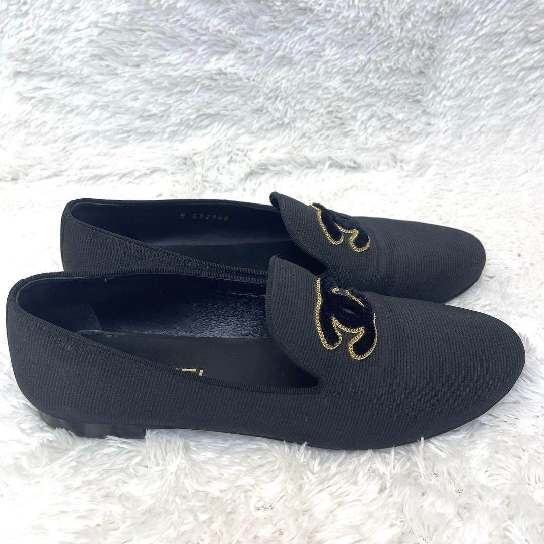 【美品】　CHANEL シャネル ココマーク　ローファー ブラック レディース