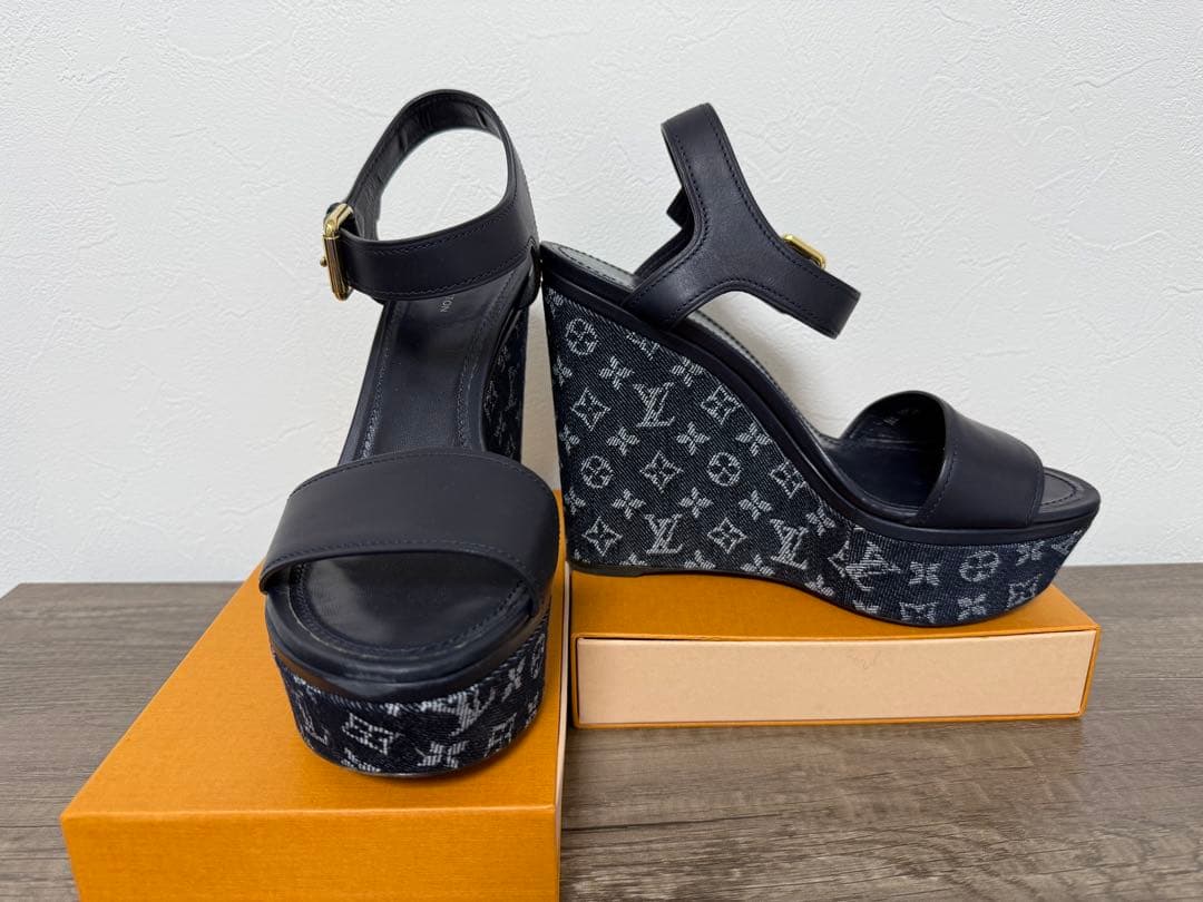 【美品】ルイヴィトン モノグラム サンダル 38½