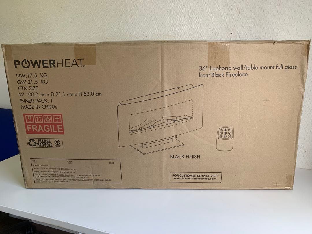 QVCジャパン 暖炉型ヒーター POWER HEAT 36II201CGT