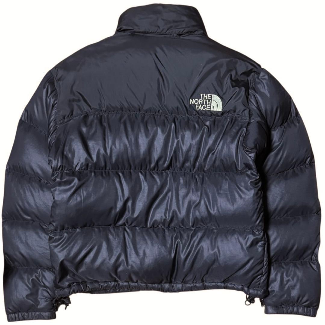 ノースフェイス 90s 刺繍ロゴ ヌプシ ダウンジャケット ブラック Mサイズ