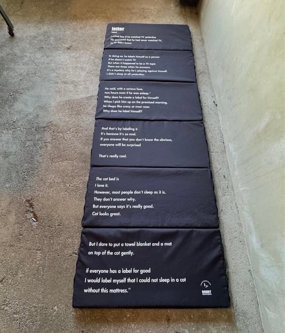 BRUNT letter (ブラント　レッテル)　ブラック　廃盤　生産終了品