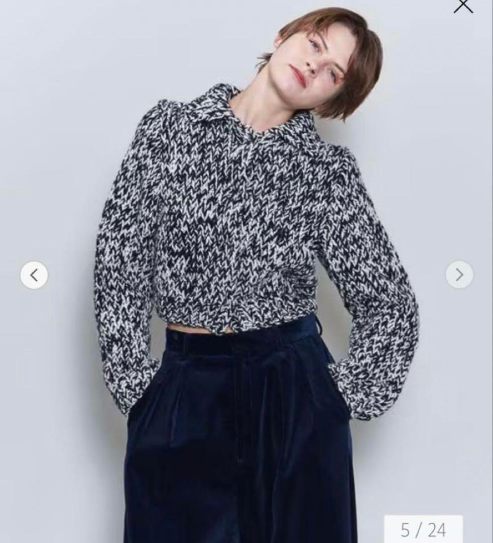 ＜6(ROKU)＞ウール ローゲージ カーディガン