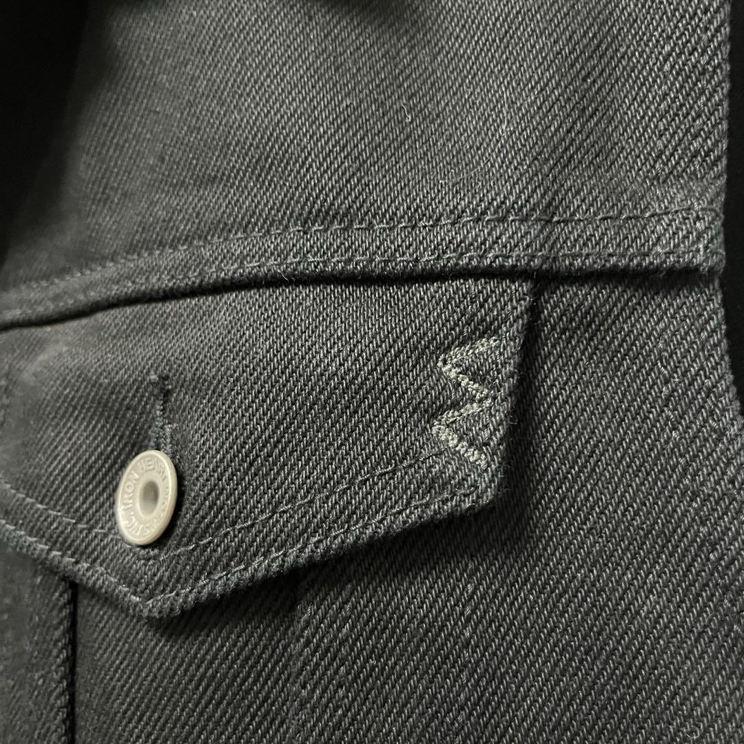 【美品】IRON HEART 21oz黒鎧デニム トラッカーベスト　Lサイズ