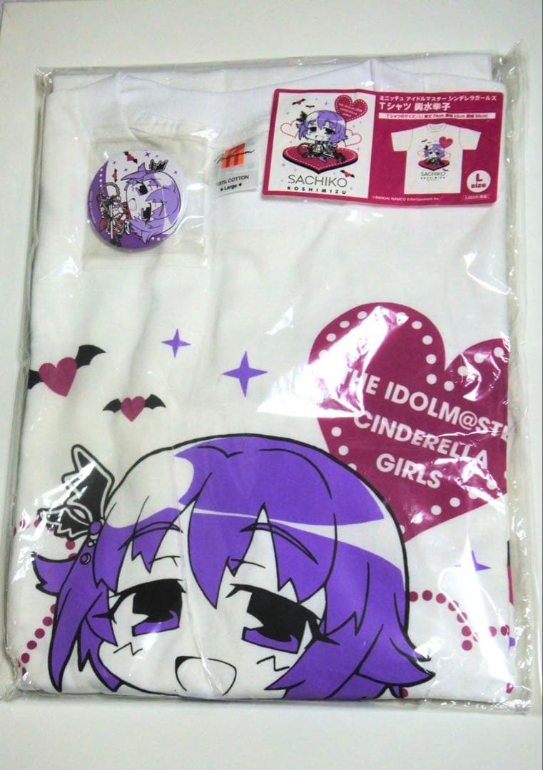 ミニッチュ アイドルマスター シンデレラガールズ 輿水幸子 Tシャツ 缶バッジ