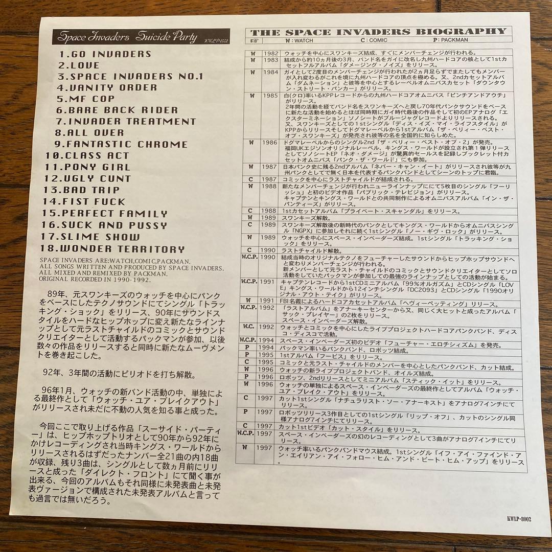 スペースインベーダーズSuicide Party SPACE INVADERS