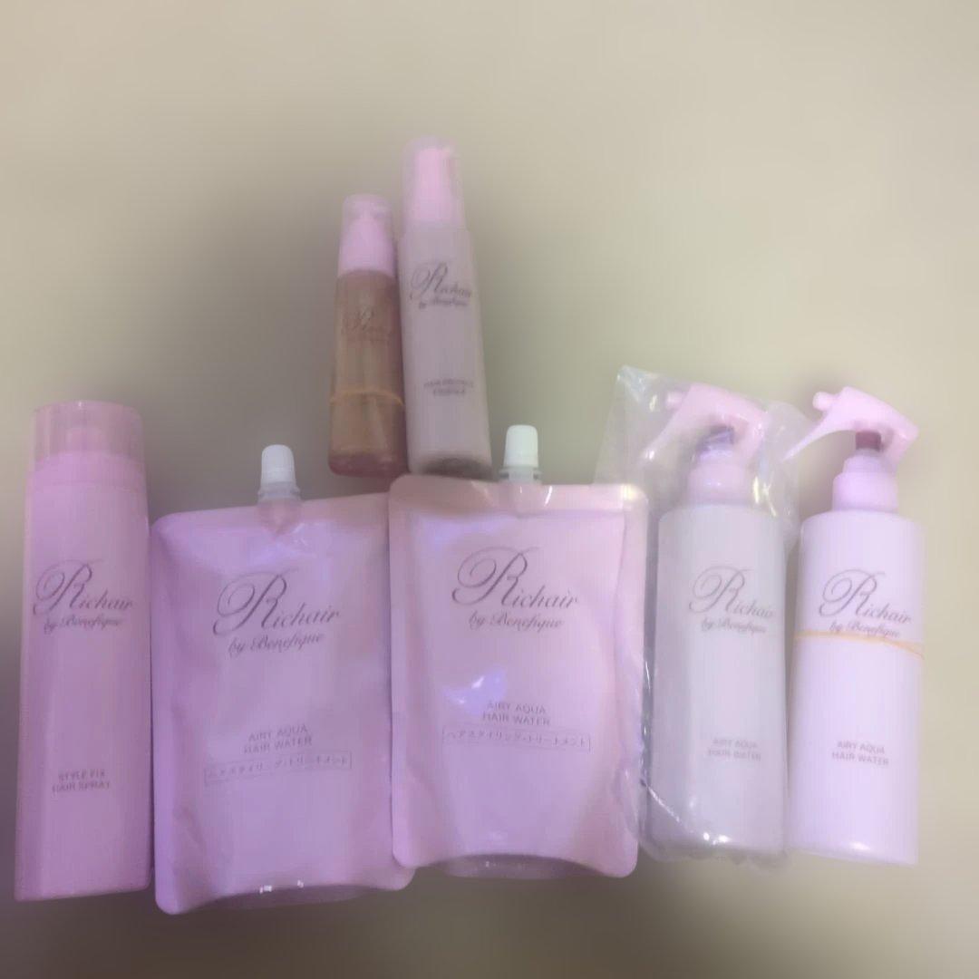リシェールバイベネフィーク♥エアリーアクアヘアウォーター＋オイルエッセンス＋他