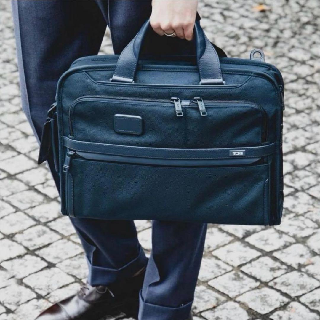 極美品★SHIPS別注TUMI 2way ALPHA3 ブリーフケース 紺