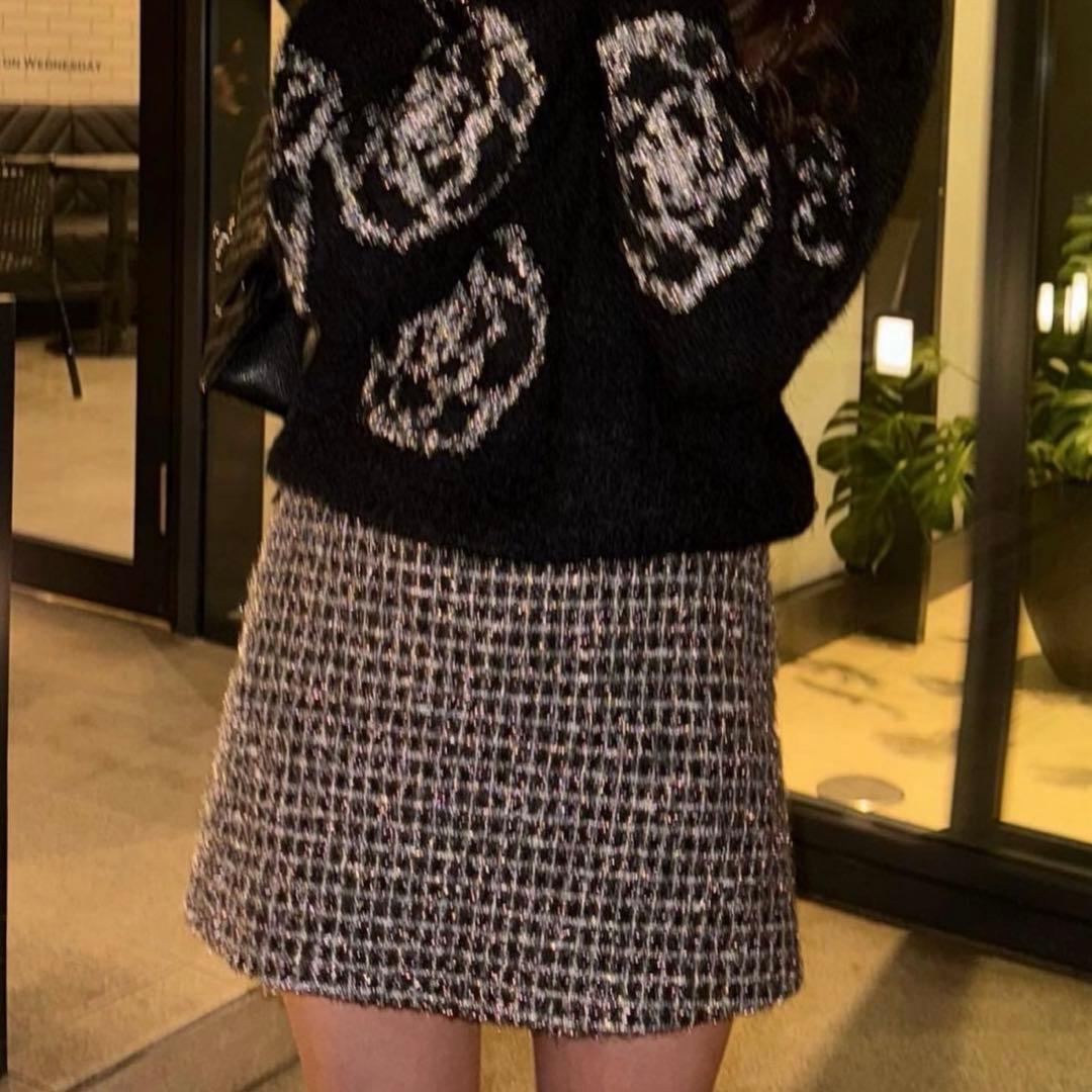 Sheller holidayツイードキュロット　silver