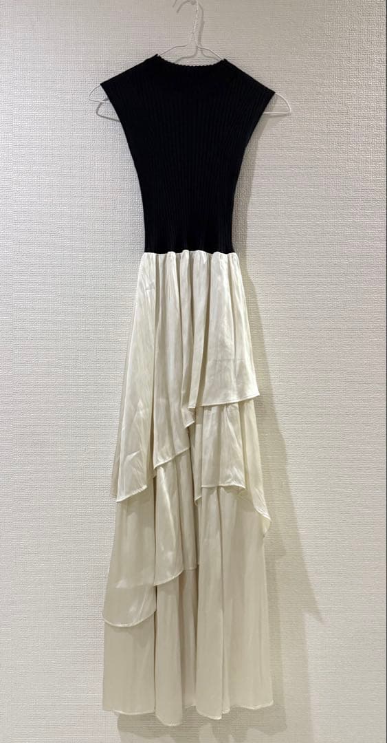 アシメティアードスカートコンビニットワンピース ブラック 00 フレイアイディー