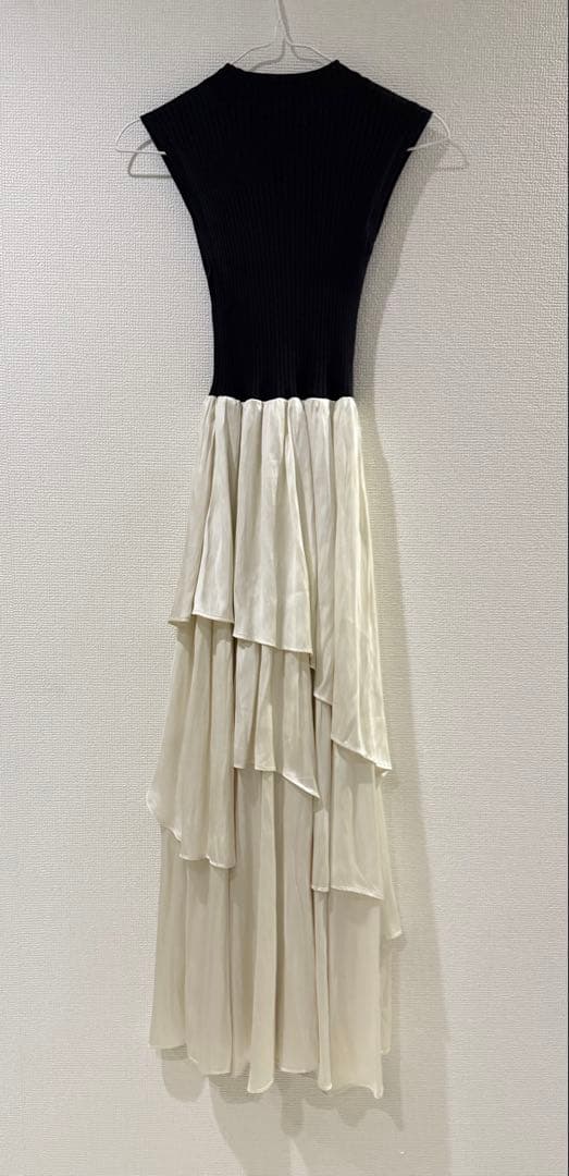 アシメティアードスカートコンビニットワンピース ブラック 00 フレイアイディー