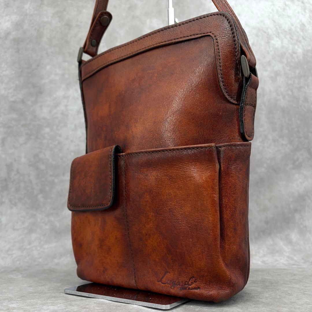 ラガード 青木鞄 G3 ショルダーバッグ 斜め掛け レザー 本革 ブラウン系