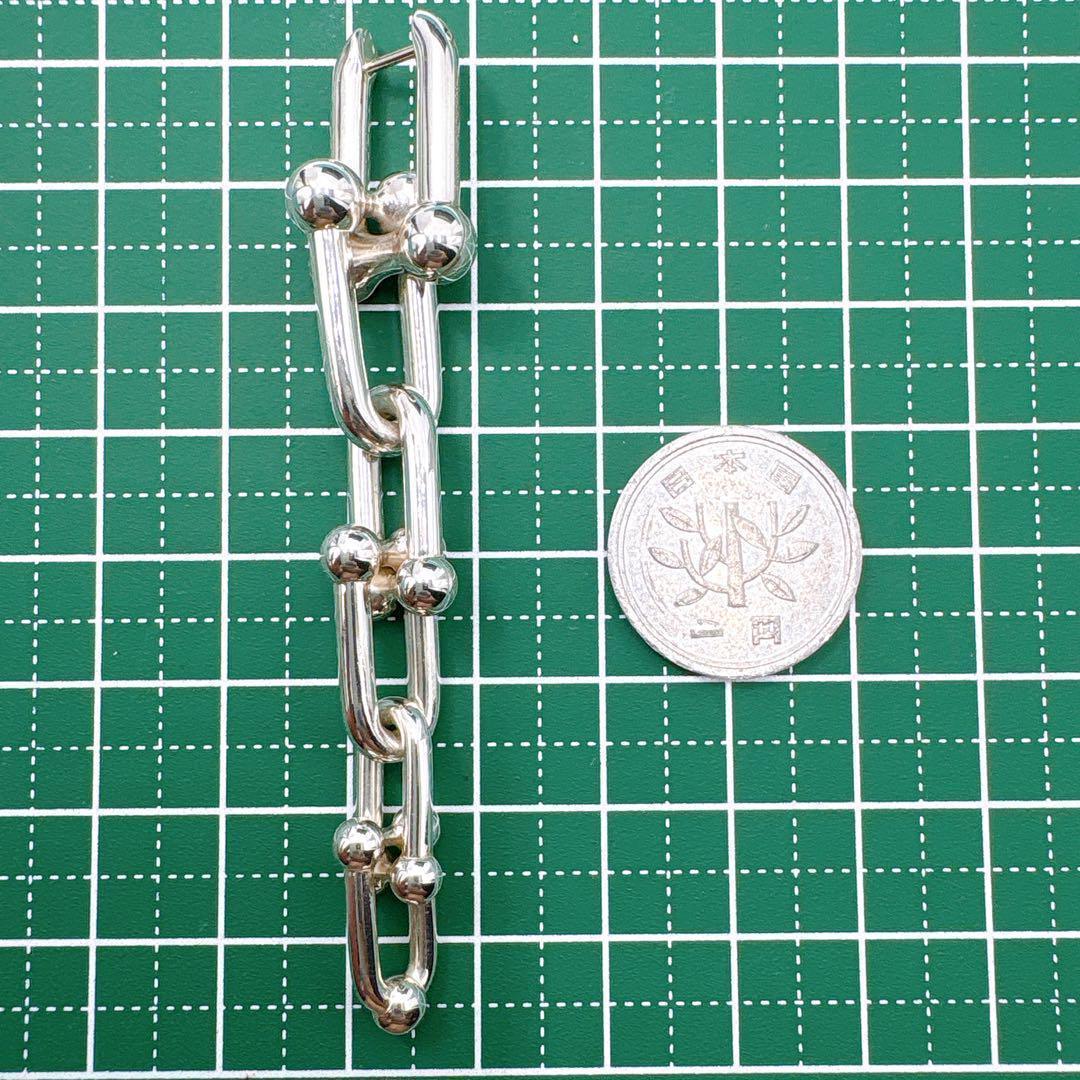 極美品 ティファニー ハードウェア グラジュエイテッド 片耳 ピアス シルバー