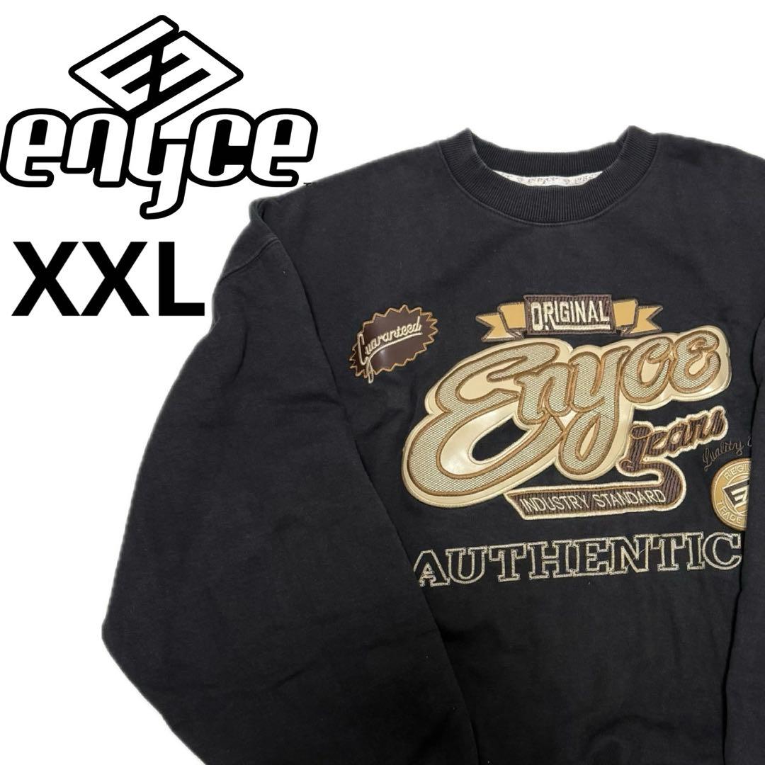 激レア【Enyce】エニーチェ ビッグロゴワッペン トレーナー 黒 サイズXXL