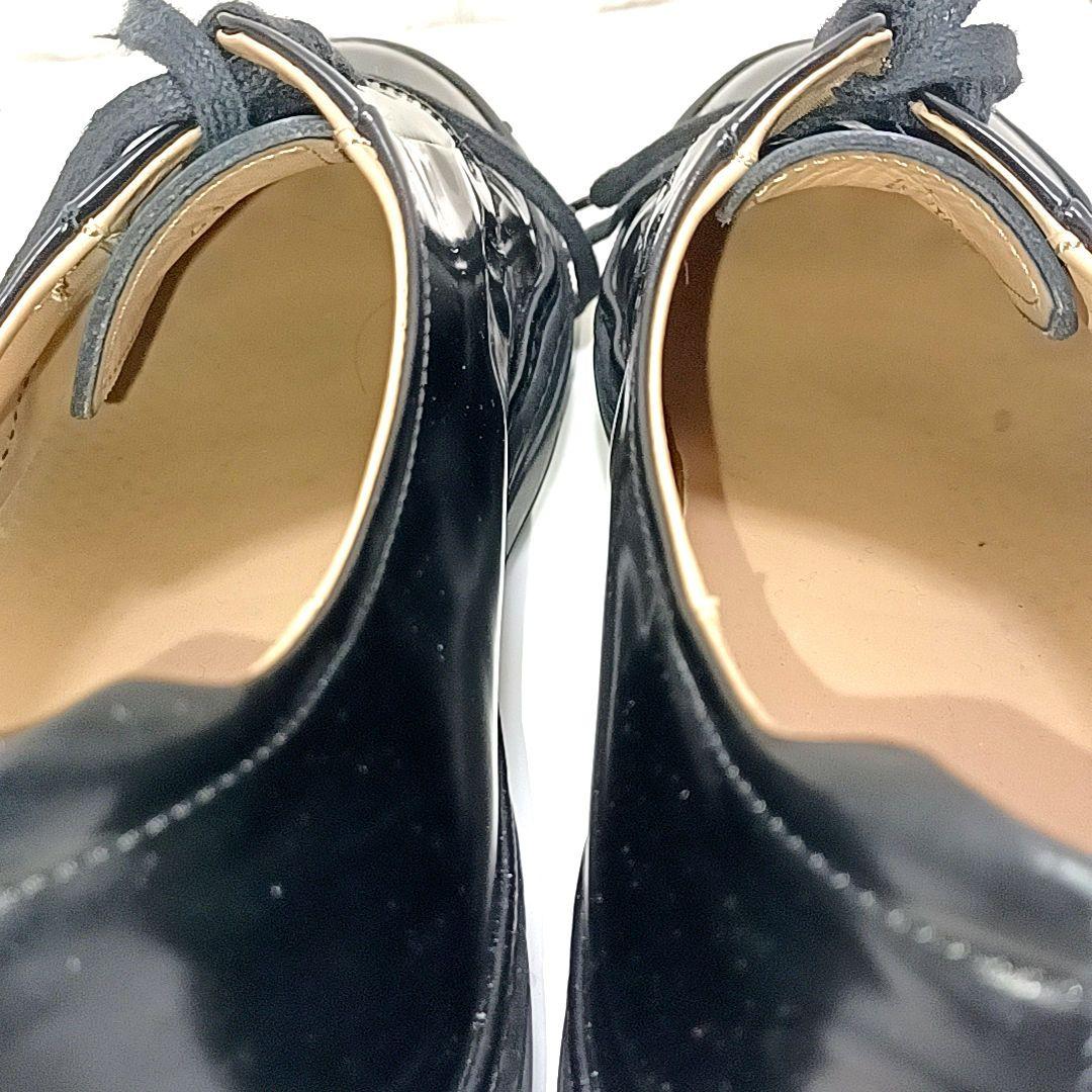 パントフォラドーロ　クラブハウス　ガラスレザー　ポストマンシューズ　ブラック