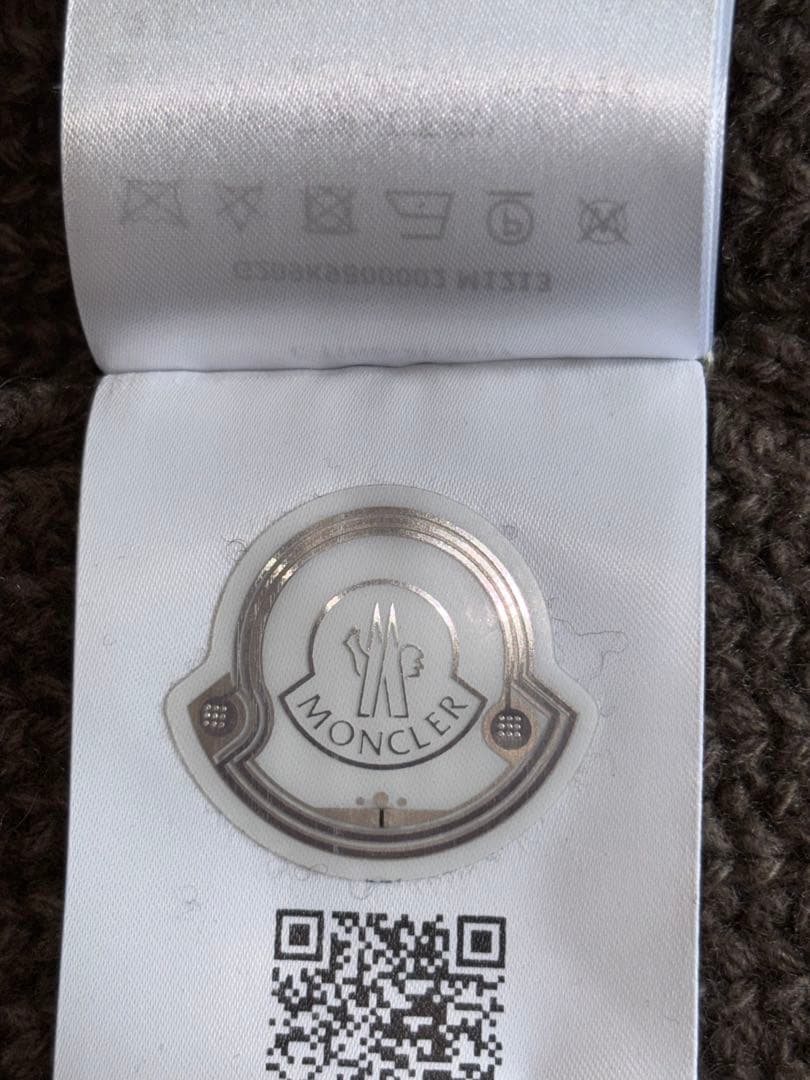 【最終値下げ】MONCLER :カシミヤリブ編みロング丈カーディガン 長袖