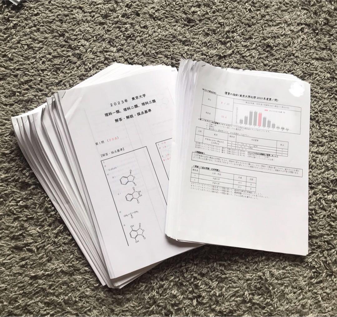 東大化学10年分　解答解説採点基準　復習の指針　2014ー2023 過去問演習