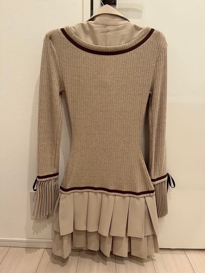 Randy ビジュープレッピーワンピース / ベージュ