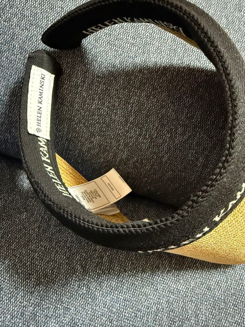 美品　ヘレンカミンスキー BIANCA ラフィア サンバイザー ナチュラル