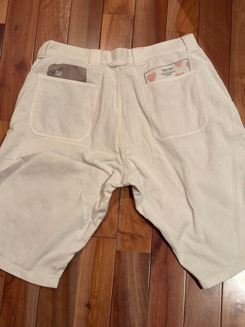 HUMAN MADE コーデュロイホワイトハーフパンツ XL