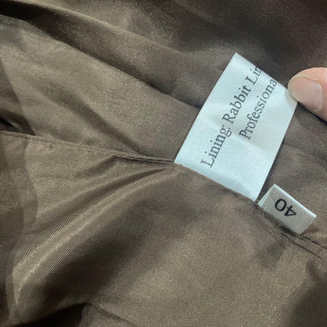 GENNY ジェニー リアルファーライナーロングコート イタリア40ヴェルサーチ