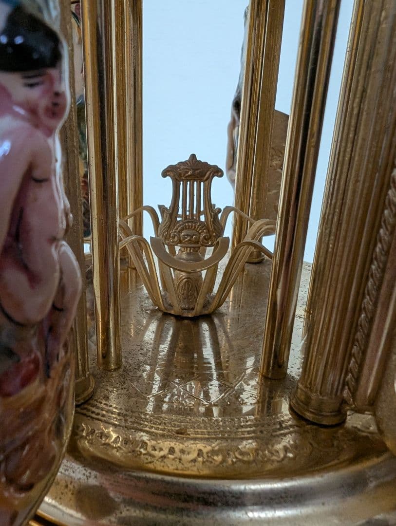 【美品 動作確認済み】REUGE リュージュ★陶器製★オルゴール★口紅タバコ入れ