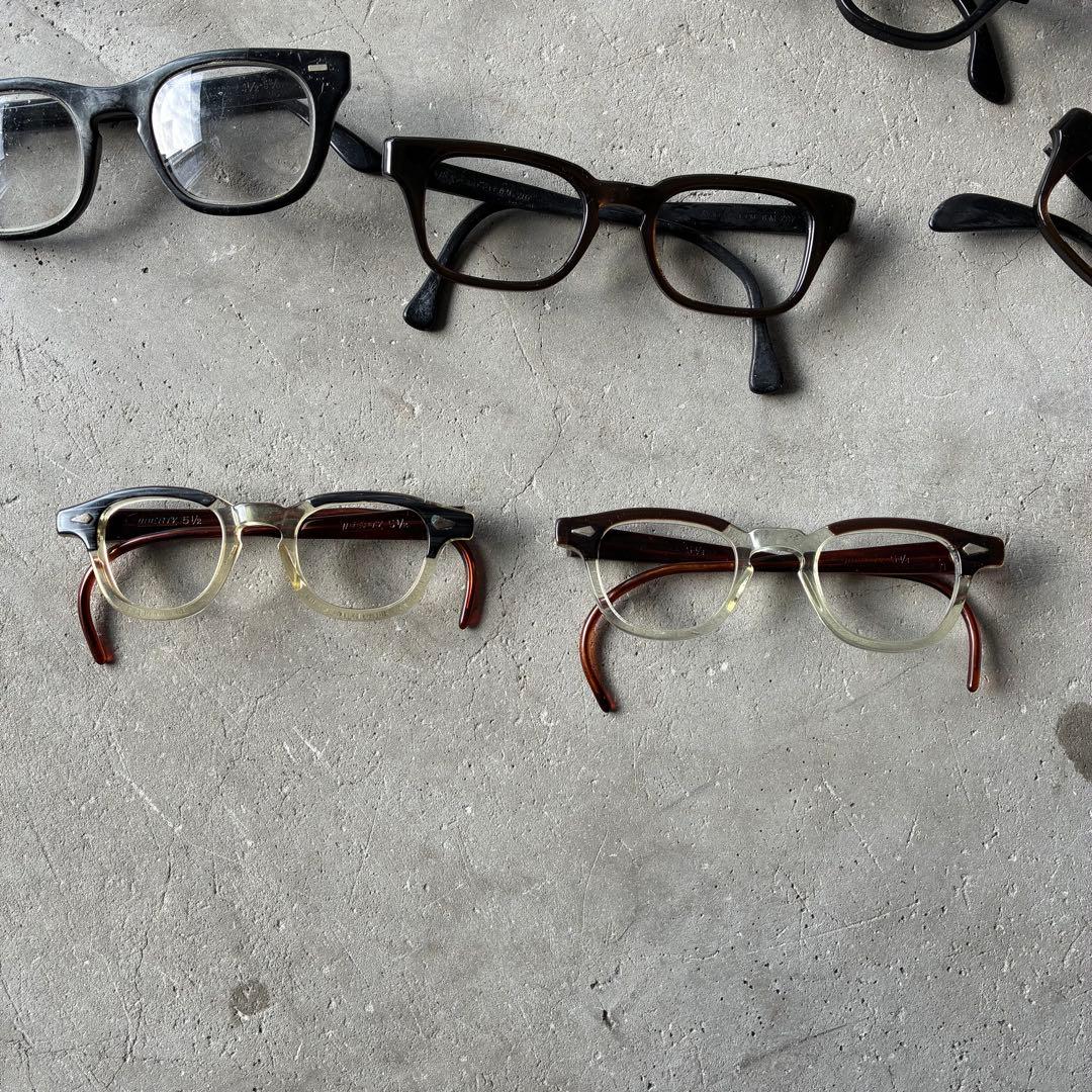 50's〜70's ヴィンテージ サングラス 眼鏡 9個セット ジャンク