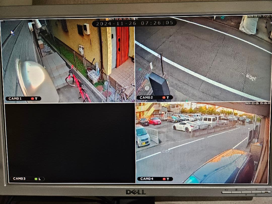 防犯カメラ 3台セット レコーダー付き　LANケーブルタイプ