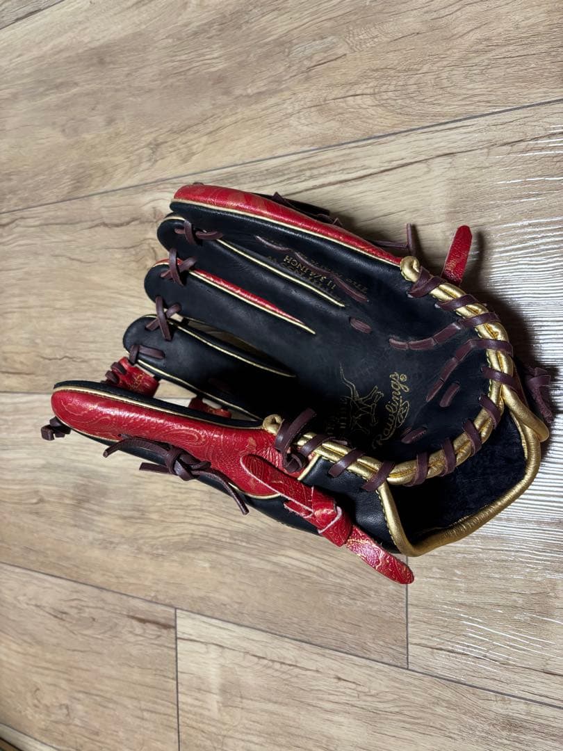 Rawlings Wing Tip 軟式グローブ 黒/赤