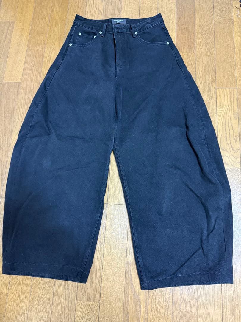 PEOPLESENSE ブラック ワイドパンツ