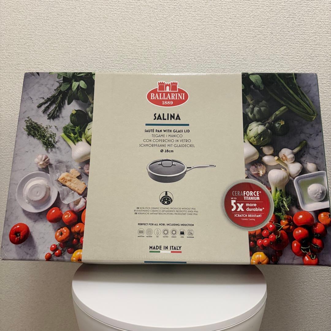 新品 BALLARINI バッラリーニ 深型 フライパン 28cm 蓋付き