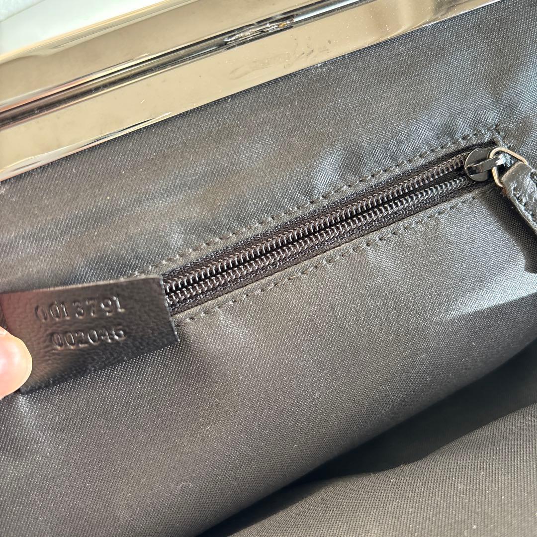 グッチ　黒　ベルベット　ショルダーバッグ　パーティー　2000年前後