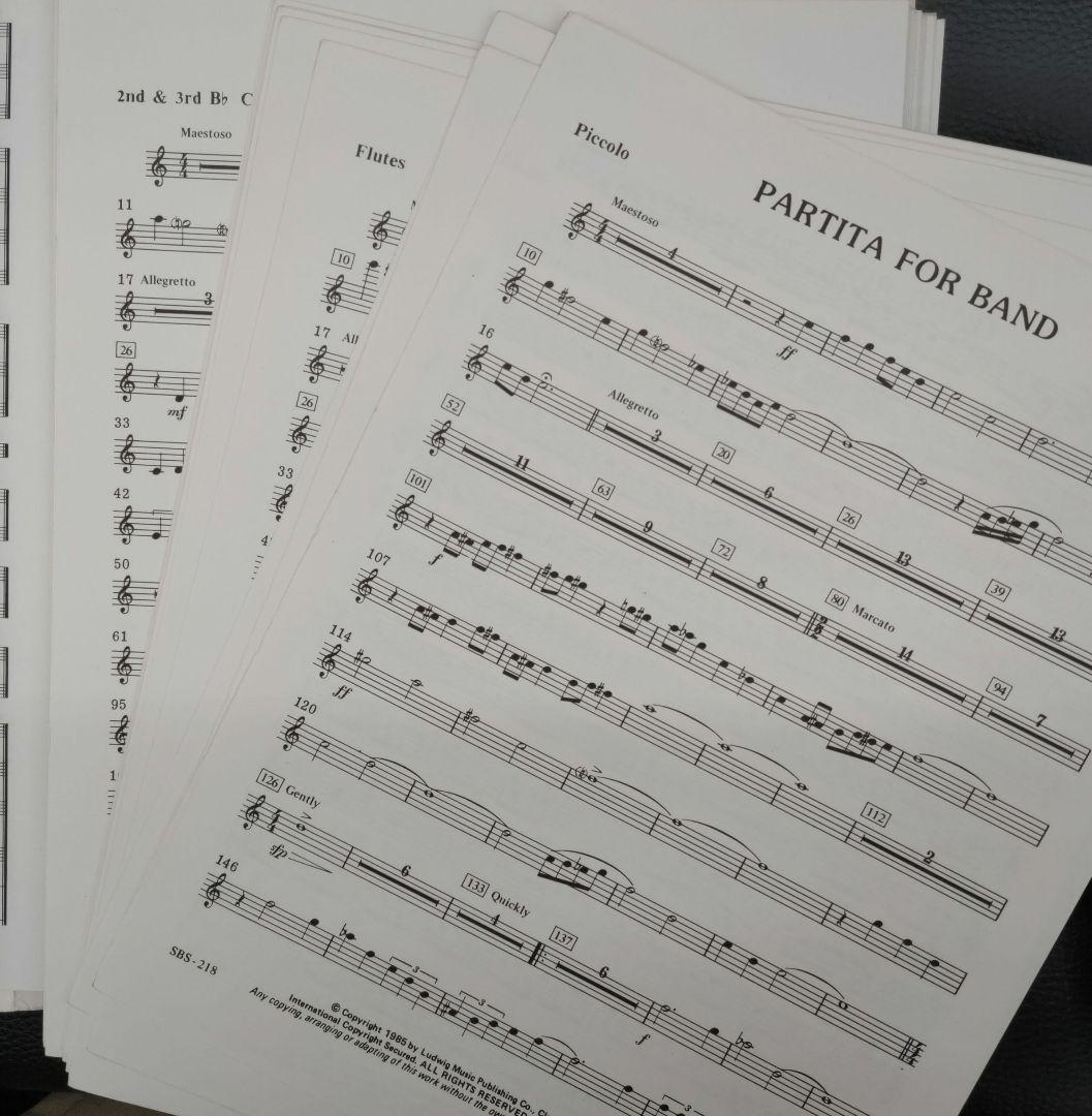 デル・ボルゴ　吹奏楽のためのパルティータ