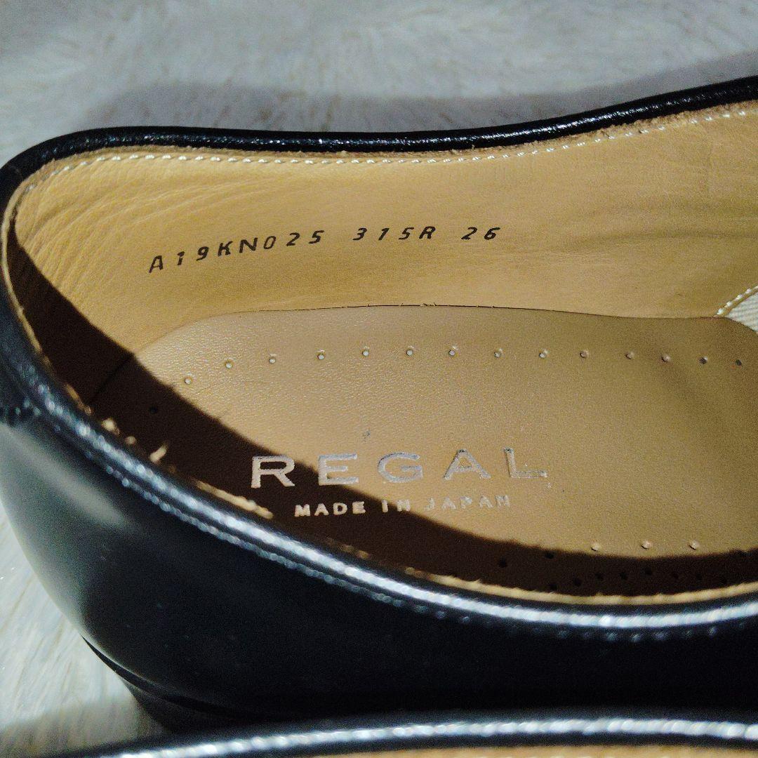 【美品】REGALリーガル　315R　冠婚葬祭　ストレートチップ　黒　26