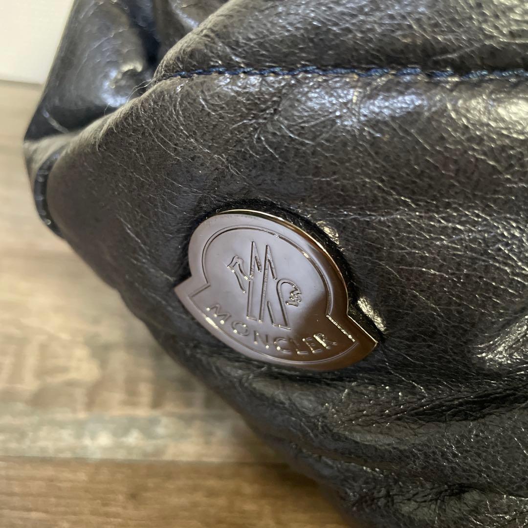 MONCLER レザーダウントートバッグ
