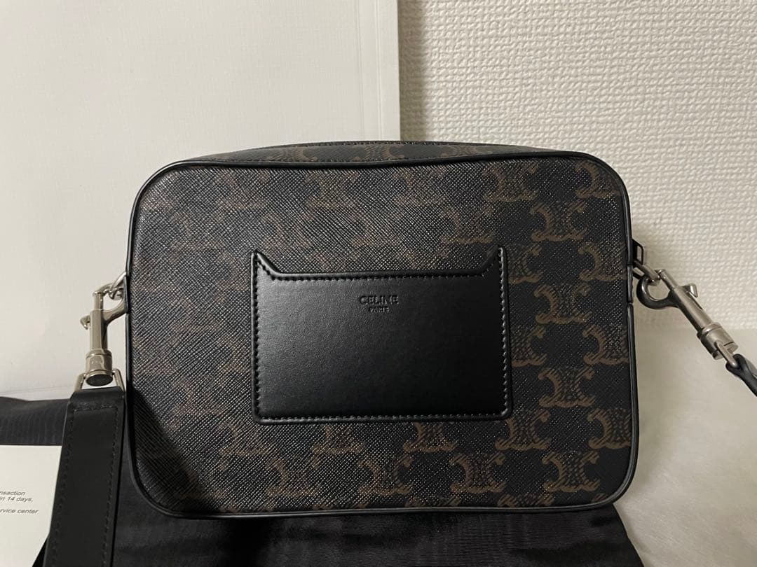 CELINE スモールメッセンジャーバッグ トリオンフキャンバス&カーフスキン
