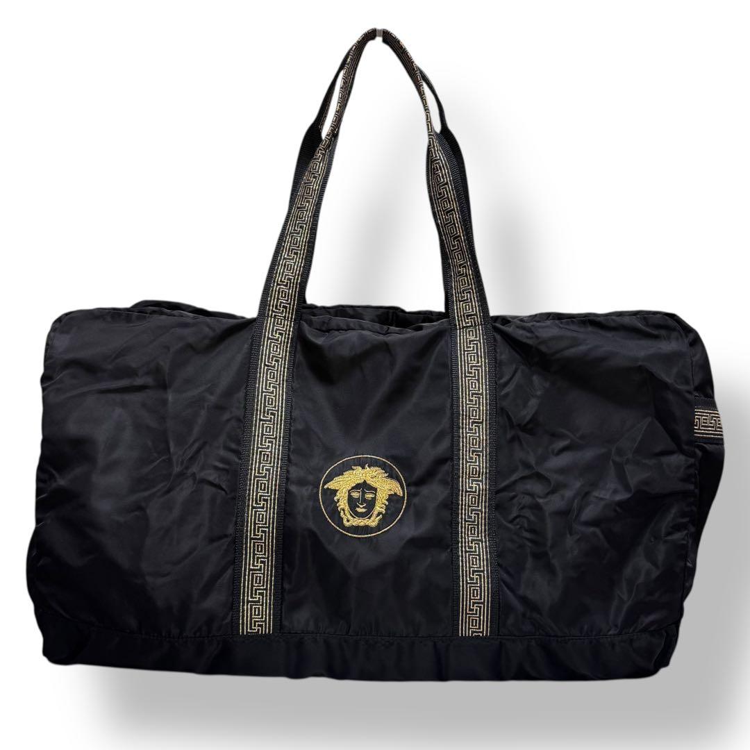 GIANNI VERSACE ヴェルサーチ ボストンバッグ メデューサ グレカ柄