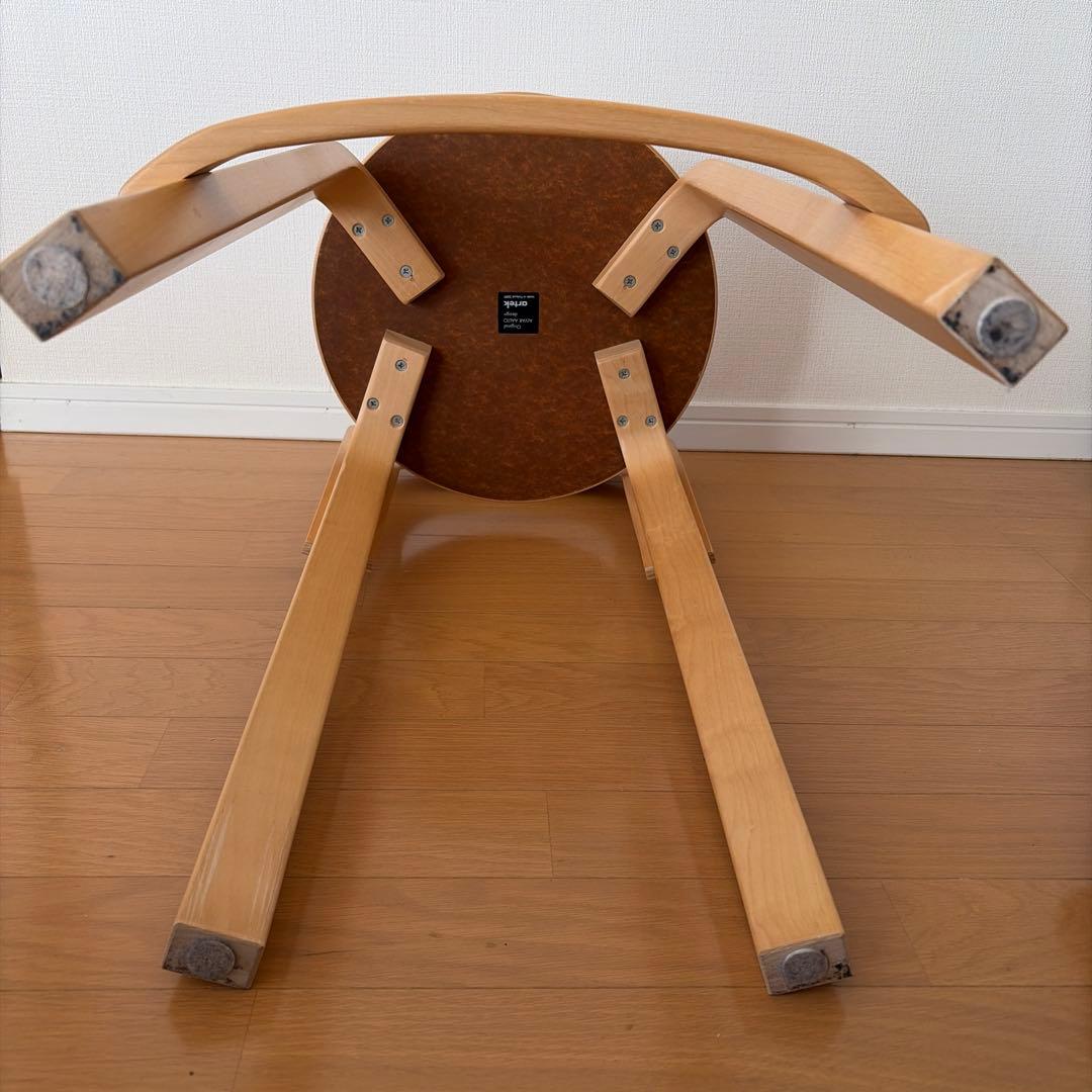 【Artec】Aalto ハイチェア K65 ホワイトラミネーアアルトスツールB