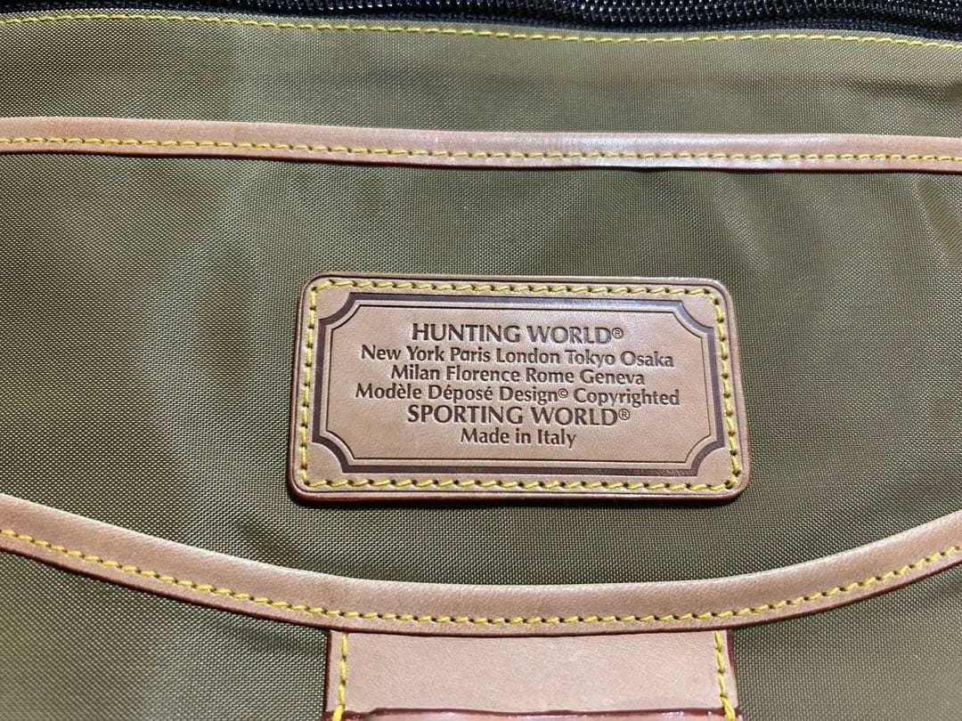 訳あり！！HUNTING WORLD グリーン ビジネスバッグ SPORTING