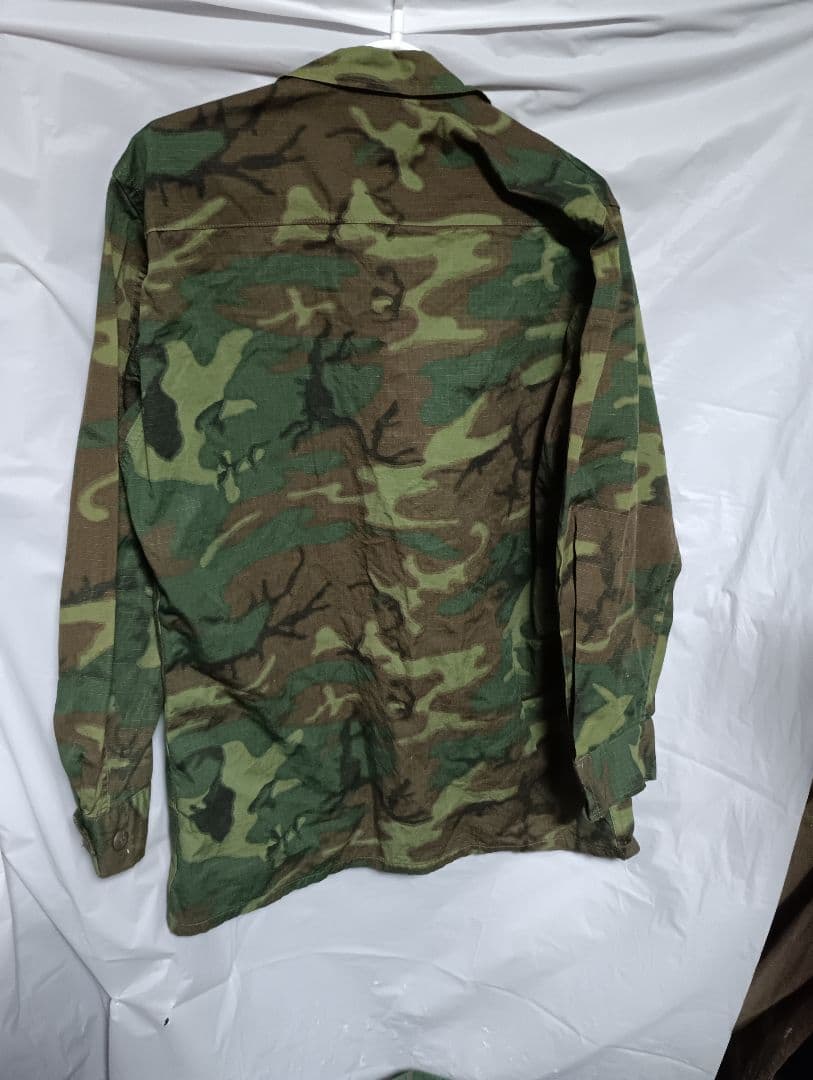 ベトナム戦争米軍ジャングルファティーグ4thEDRLグリーンリーフカモ上下セット