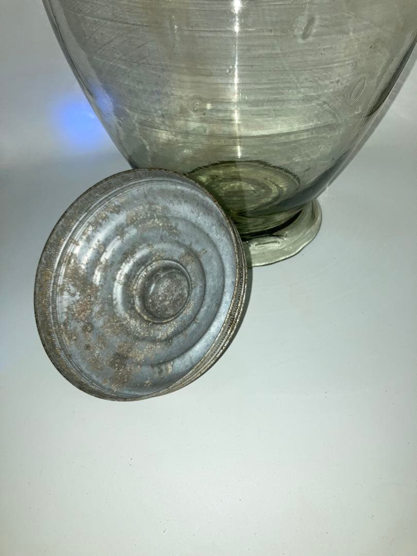 (美品◎送料込)地球瓶 菓子瓶 菓子びん ガラス 昭和レトロ アンティーク②