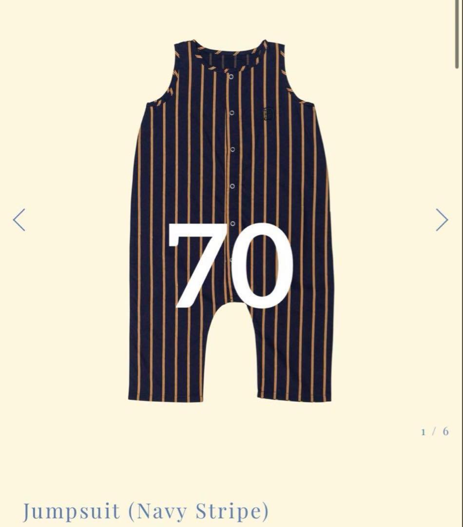 ロンパース・カバーオール house on the hill Jumpsuit Navy Stripe70