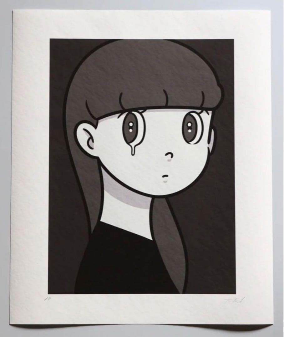 版画 YUYA HASHIZUME monochrome eyewater print