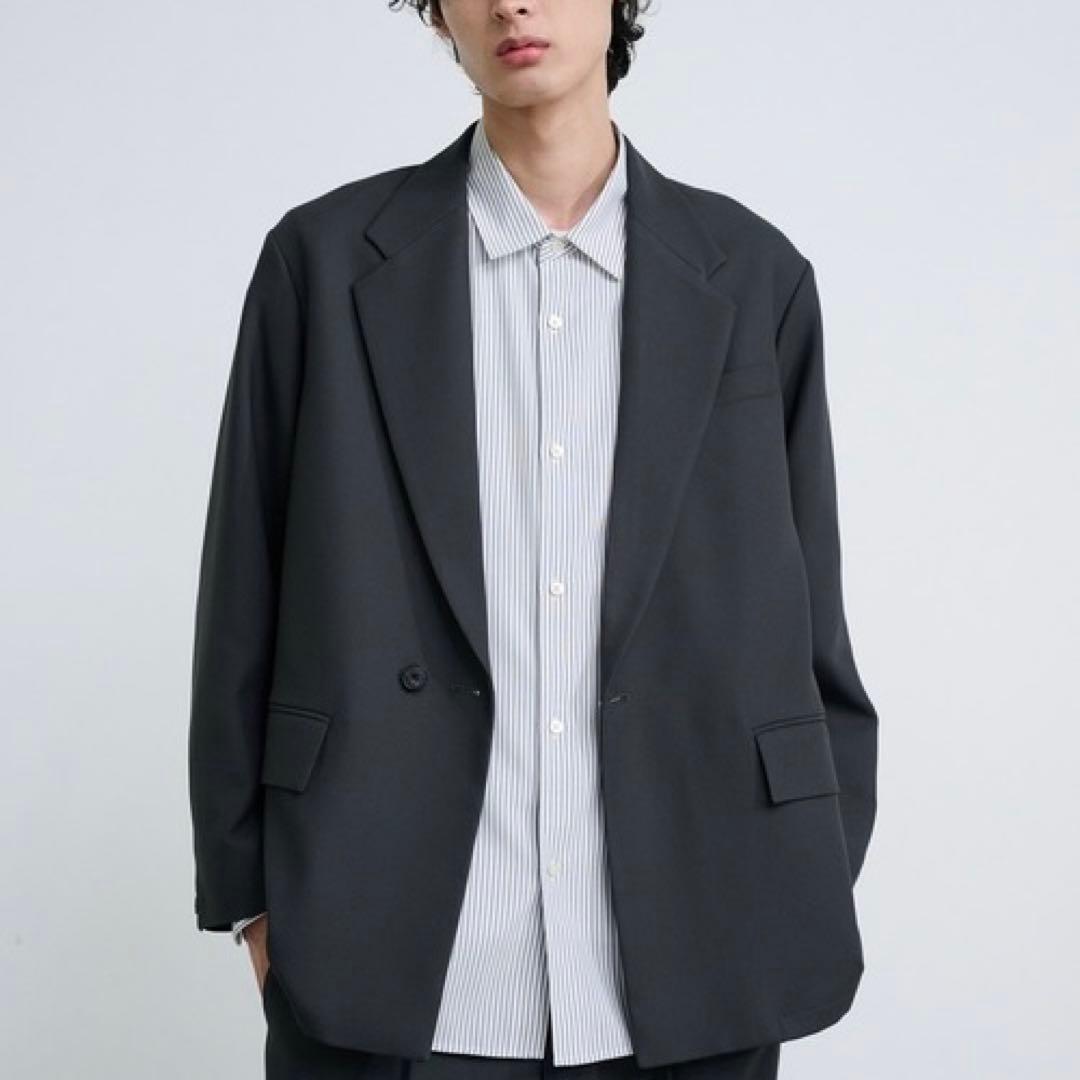 PUBLIC TOKYO GRツイル オーバージャケット S ダークグレー