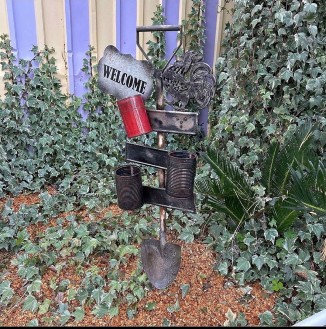 手作りのガーデンピック（スコップ型） ガーデンオーナメント ウェルカムボード