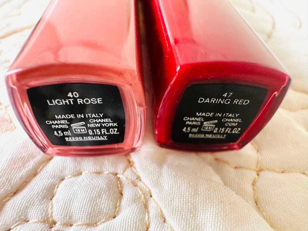 シャネル２本☆ルルージュデュオウルトラトゥニュ40ライトローズ47ダーリンレッド
