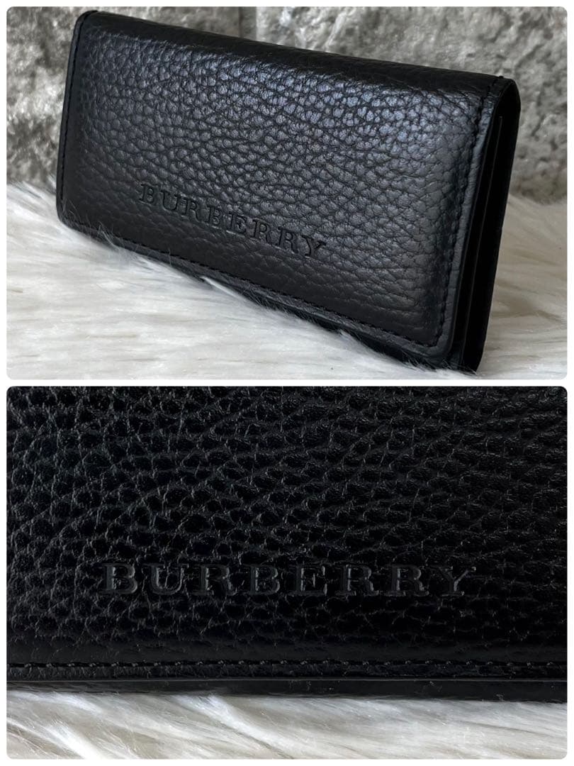 【新品未使用】バーバリー　裏地ノバチェック　レザー　5連キーケース　ユニセックス