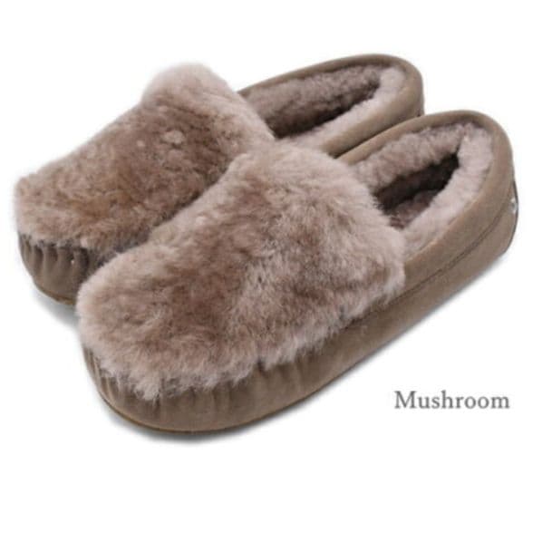 エミュ　ブラウンモカシン スエードとファー素材